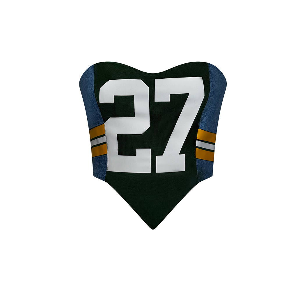 Packers #27 Reworked Jersey Corset Top