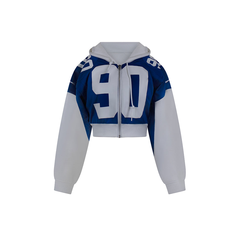 Custom Dallas Cowboys zip up hoodie, customizable for fans of the Steelers or Eagles as well. | Custom zip up hoodie with bold design, customizable for any team, league, or player.