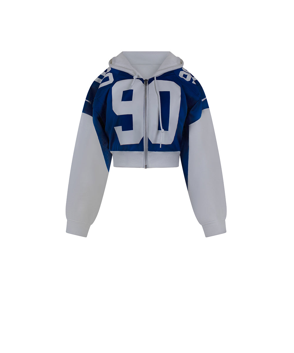 Custom Dallas Cowboys zip up hoodie, customizable for fans of the Steelers or Eagles as well. | Custom zip up hoodie with bold design, customizable for any team, league, or player.