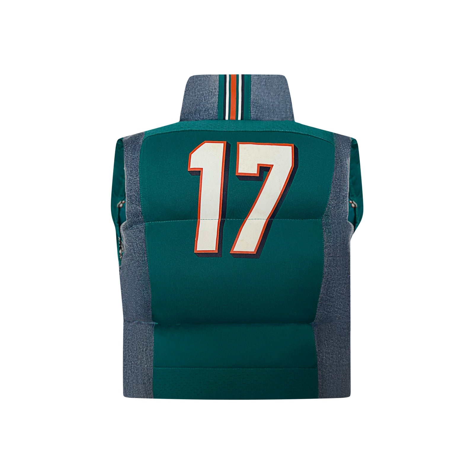 Miami Dolphins #17 Rework Patchwork Denim Vest