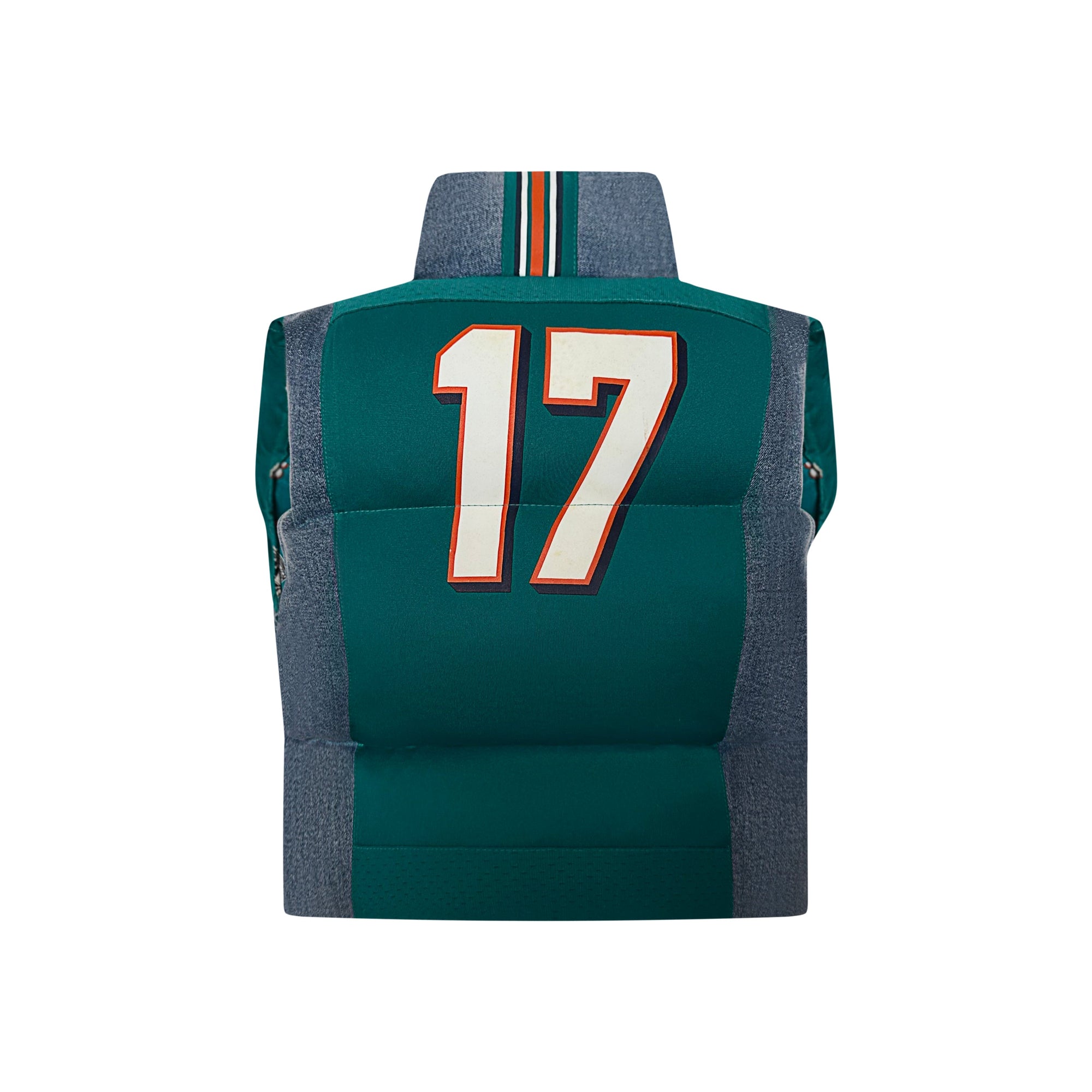 Miami Dolphins #17 Rework Patchwork Denim Vest