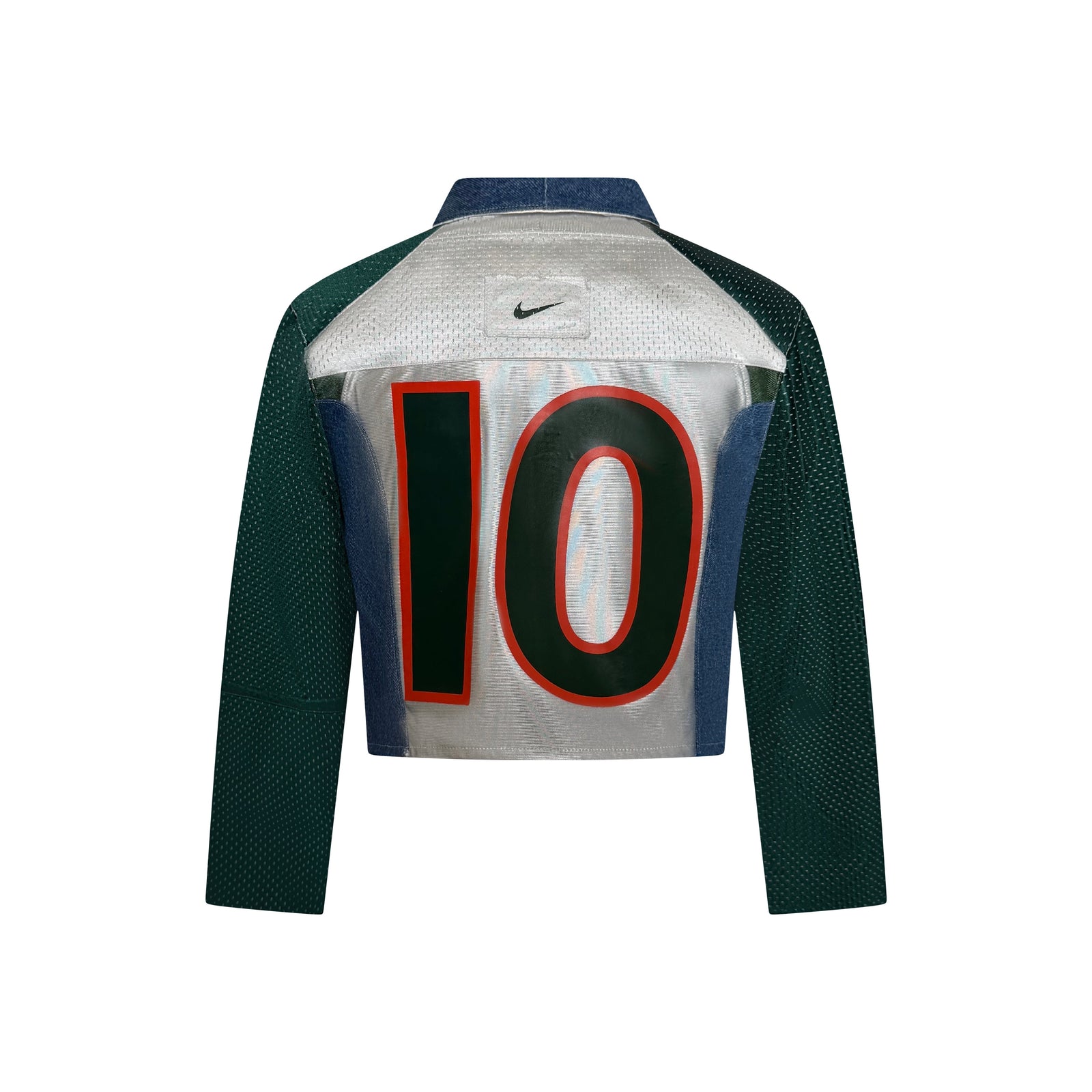 Hurricanes #10 White Jersey Reworked Zip-Up Jacket