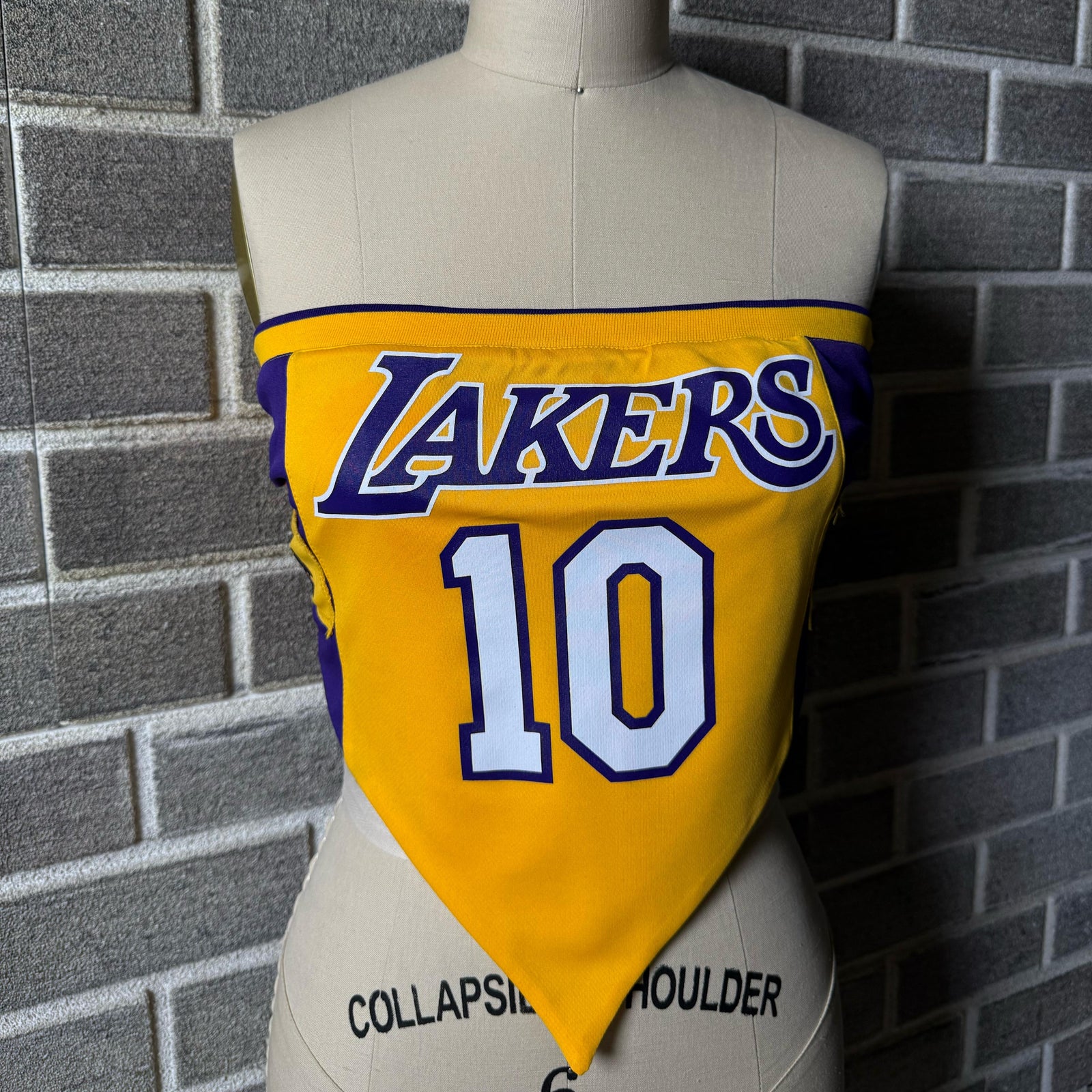 One-of-a-Kind LA Lakers V-Shaped Crop