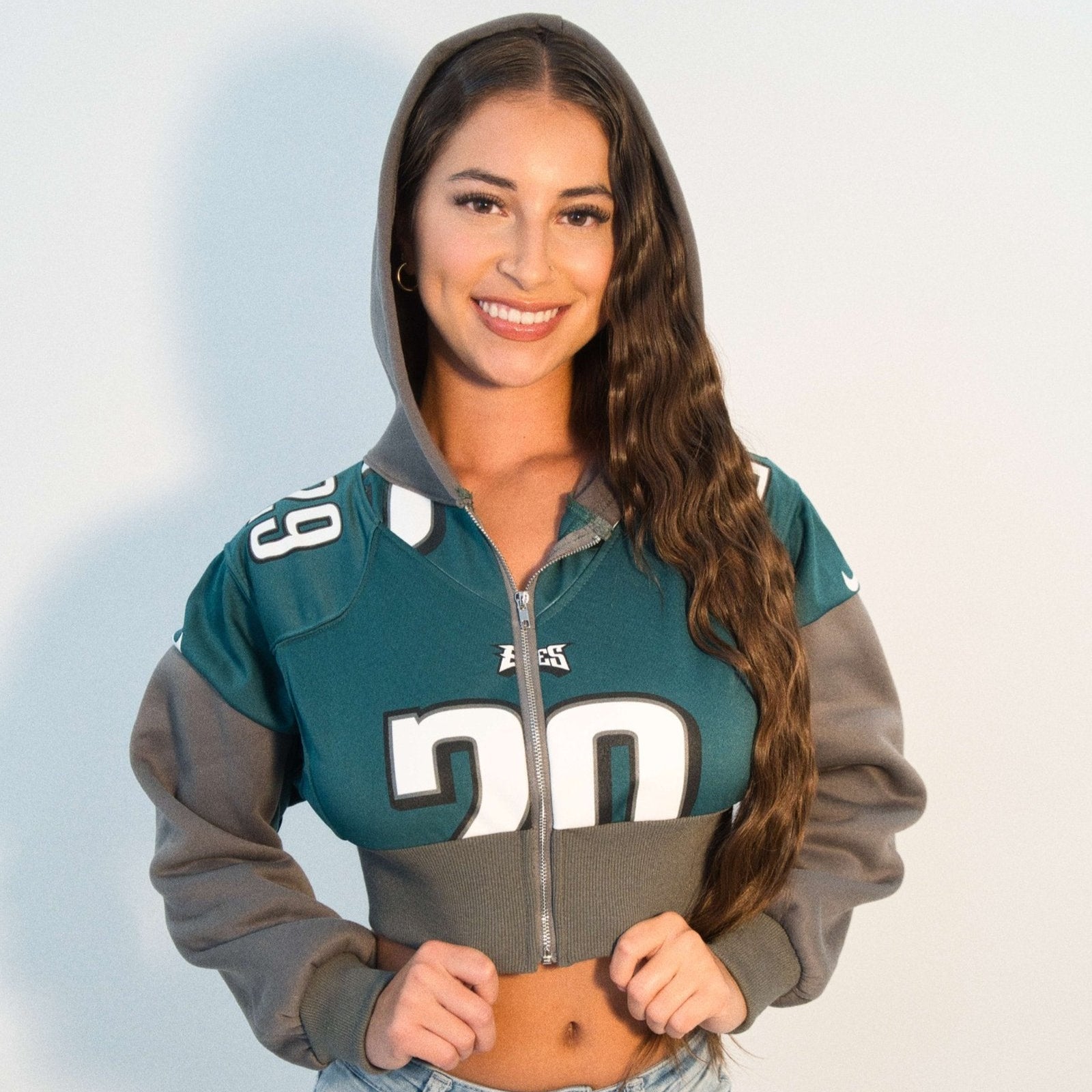 Custom Dallas Cowboys zip up hoodie, customizable for fans of the Steelers or Eagles as well. | Custom zip up hoodie with bold design, customizable for any team, league, or player.