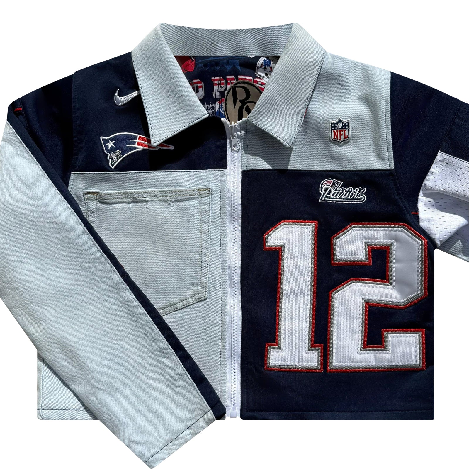 New England Patriots Jean Jacket