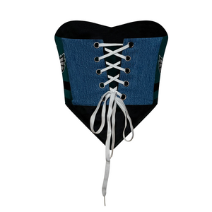 Philadelphia Eagles #25 V-Shaped Crop Top with Denim Sides