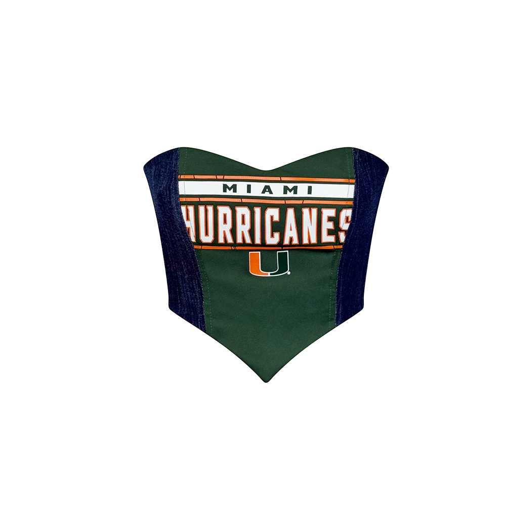 University of Miami Cropped Corset