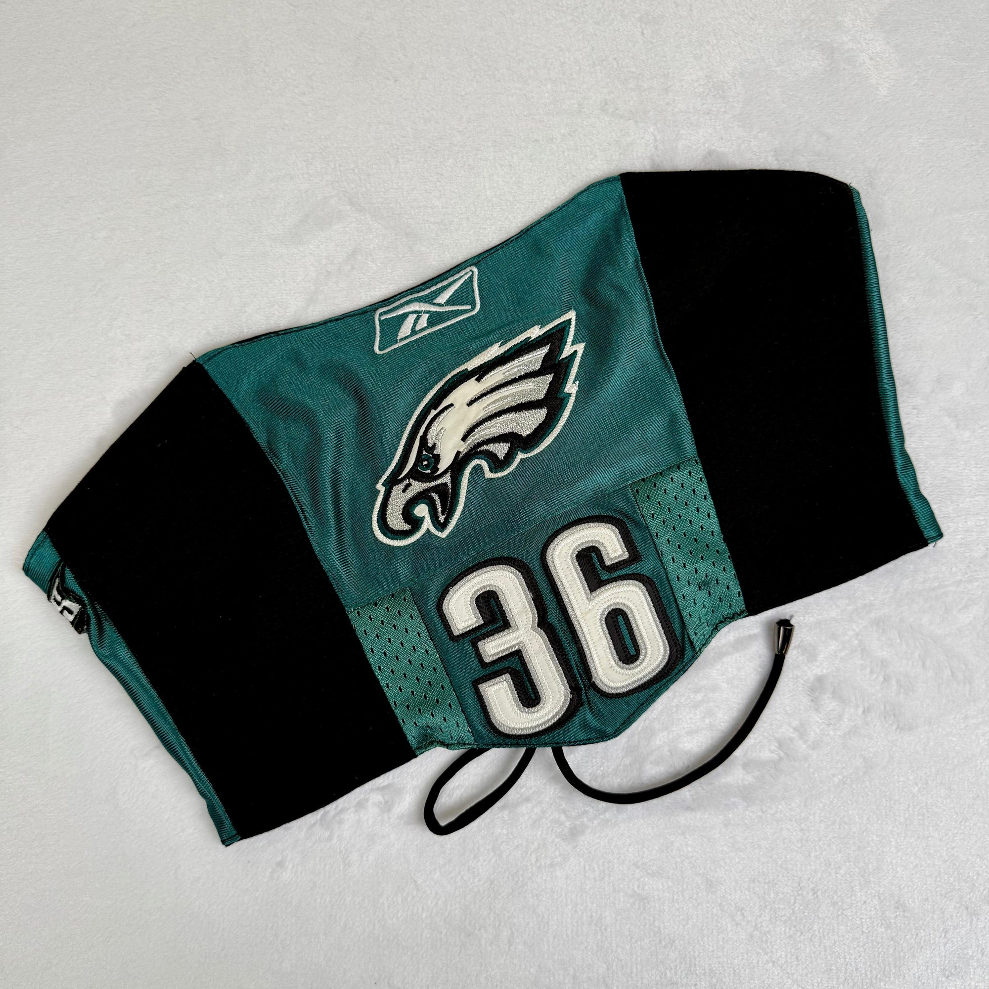 One-of-a-kind Eagle cropped corset, perfect for Eagles outfits and Philadelphia Eagles apparel women's collections. 