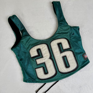 One-of-a-kind Eagle cropped tank, perfect for Eagles outfits and Philadelphia Eagles apparel women's collections