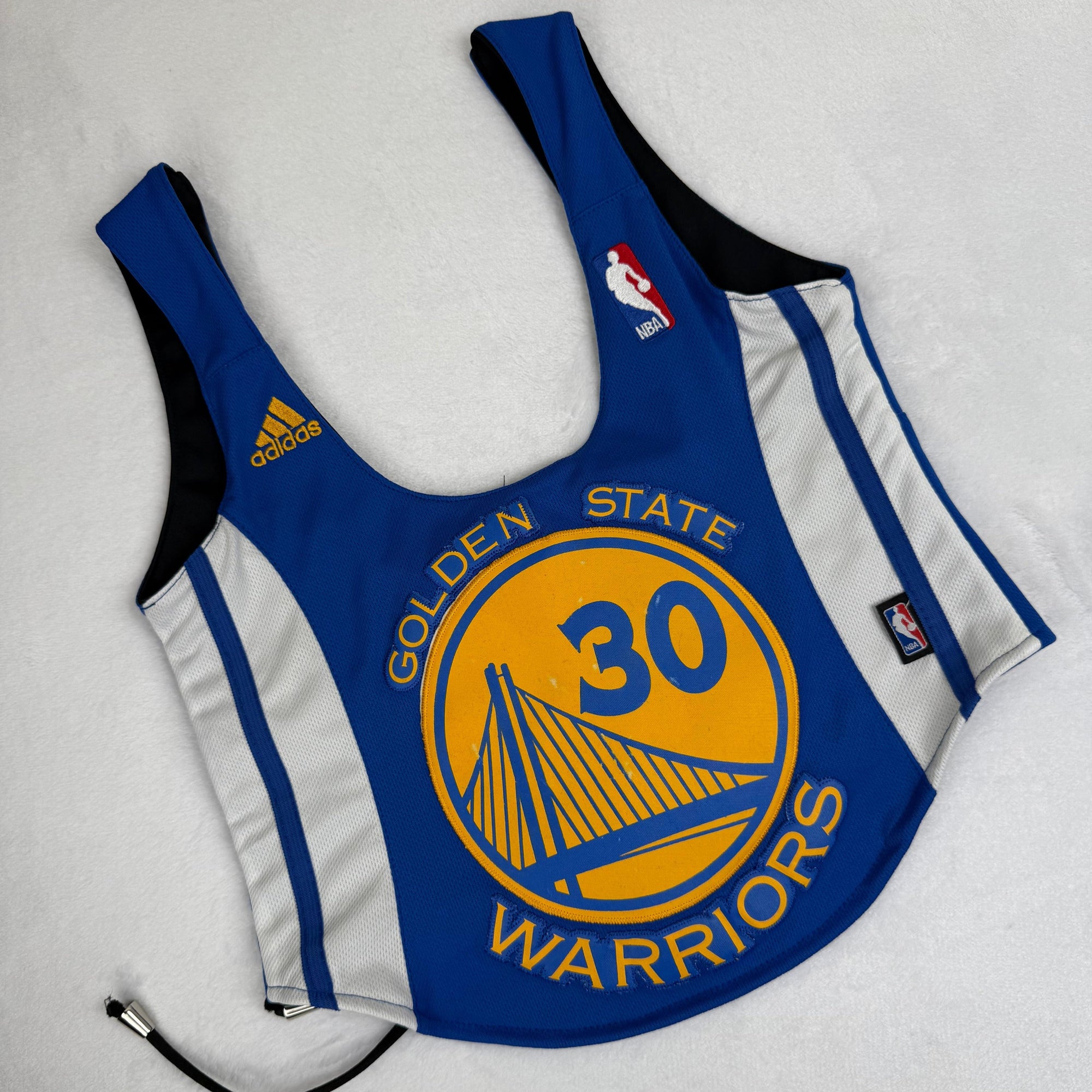 One-of-a-kind Golden State Warriors tank top, perfect for fans of Golden State Warriors women’s apparel and sporty fashion.