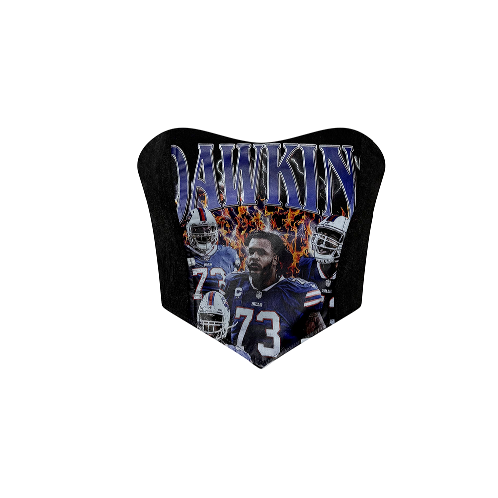 Dawkins #73 Buffalo Graphic Reworked Corset Top