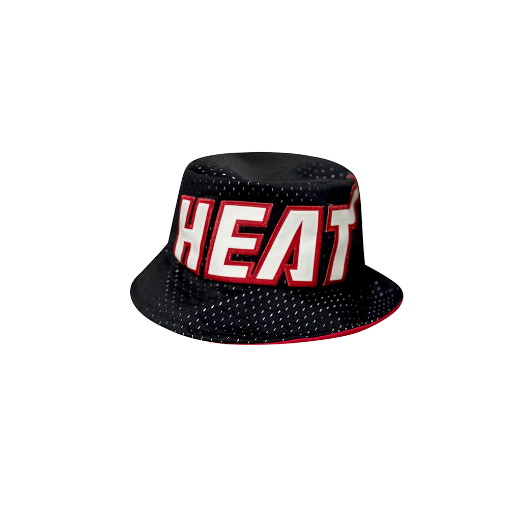 Miami Heat Black Mesh Bucket Hat