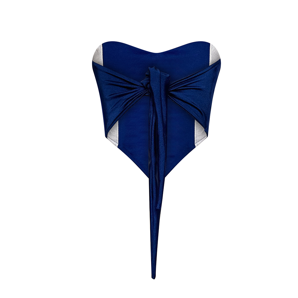 Mets City Skyline Tie-Back Bandeau Top