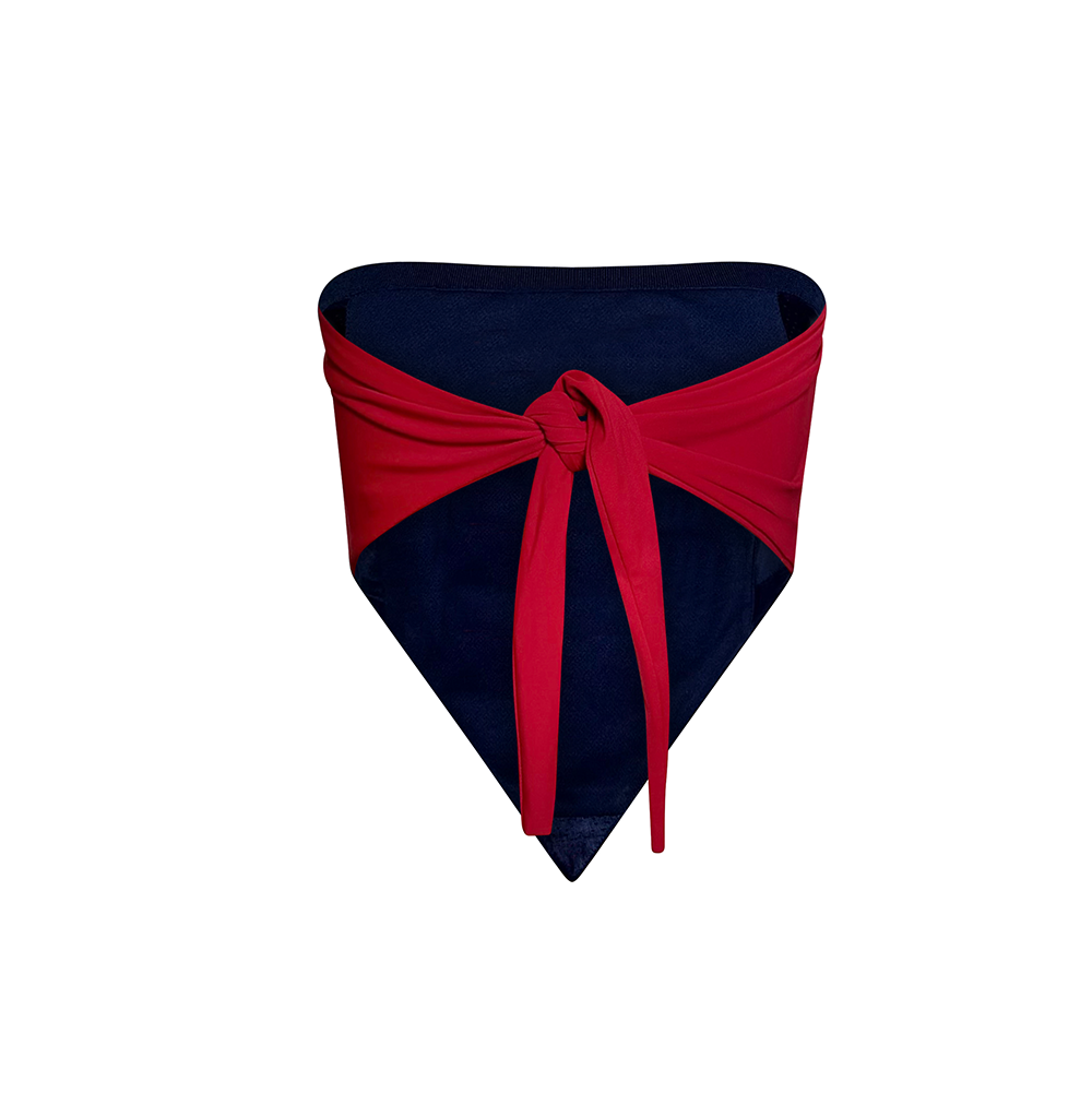 New England Patriots #12 V-Shaped Jersey Crop Top