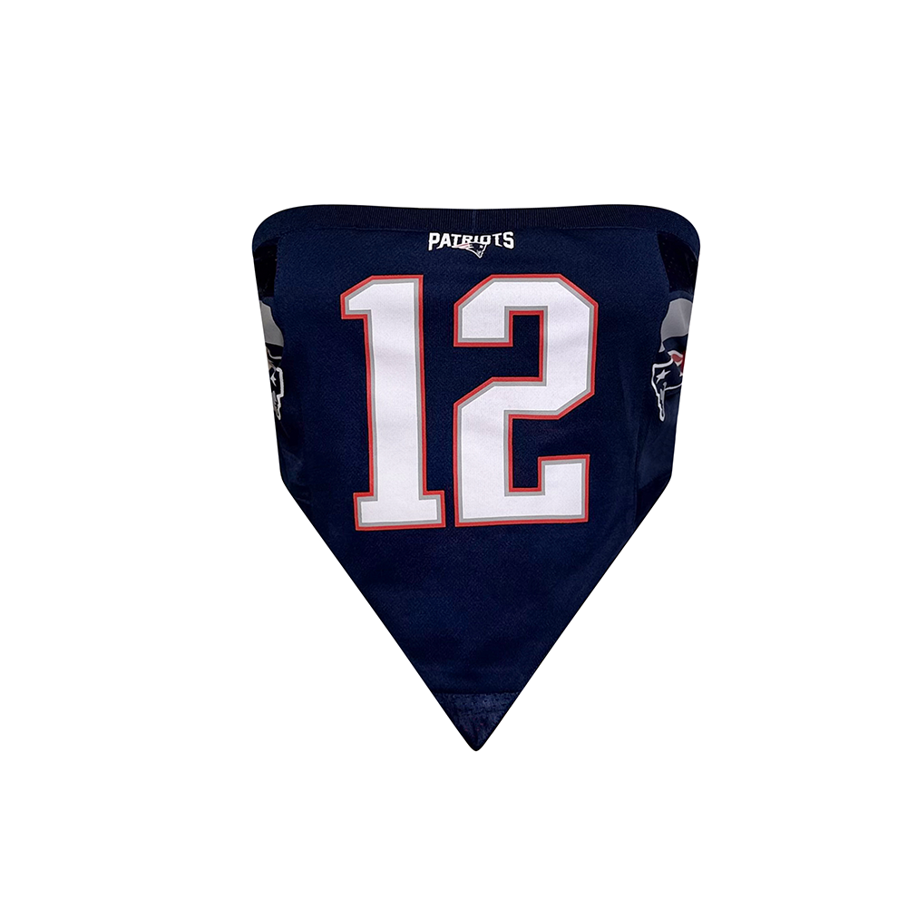 New England Patriots #12 V-Shaped Jersey Crop Top