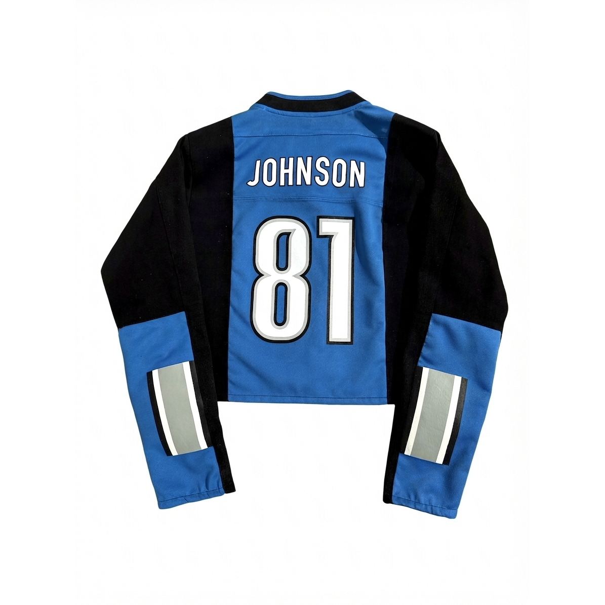 Detroit Lions Calvin Johnson #81 Upcycled Cropped Jacket