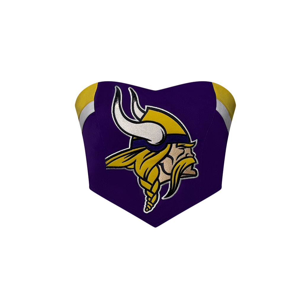 Minnesota Vikings Reworked Sweetheart Corset Top
