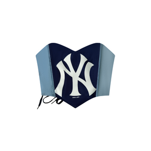 New York Yankees Classic Logo Upcycled Corset Top